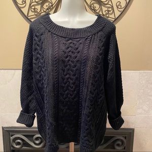 Lovers & Friends Women’s Navy Cable Knit Sweater S